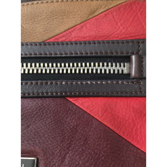 Fossil Dawson Leather Multi Colored Crossbody Bag - Picture 9 of 12